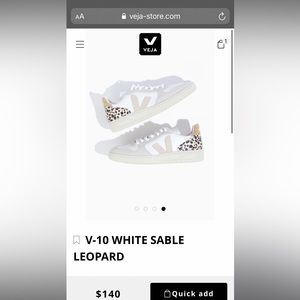 Veja V-10 Sable Leopard Sneakers